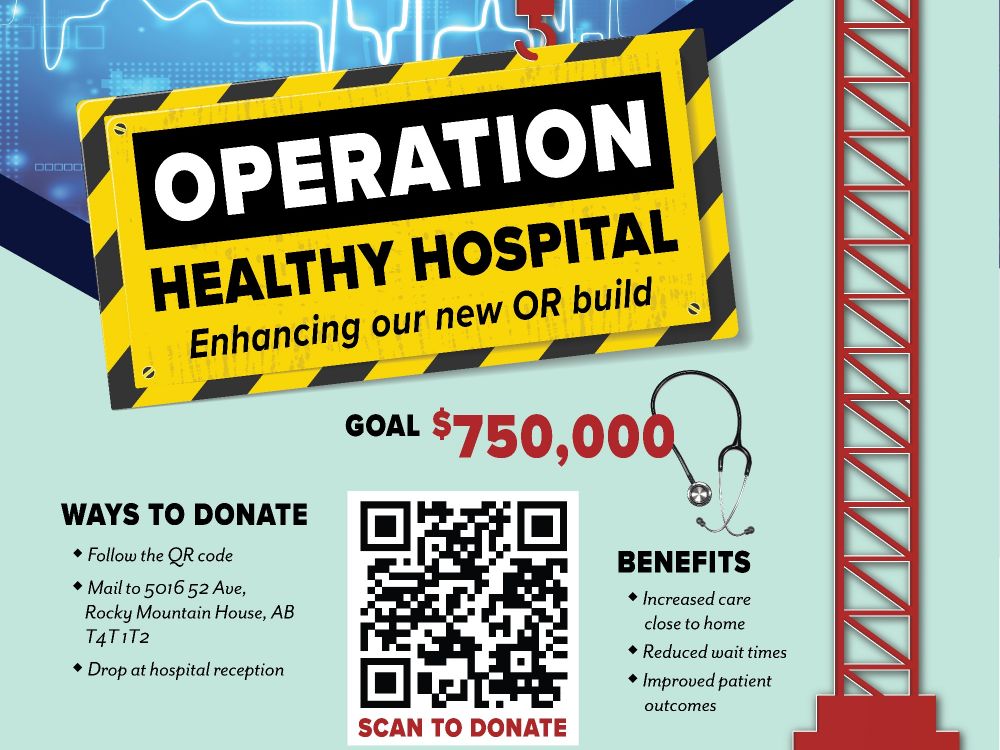 Fundraiser poster for state-of-the-art operating room